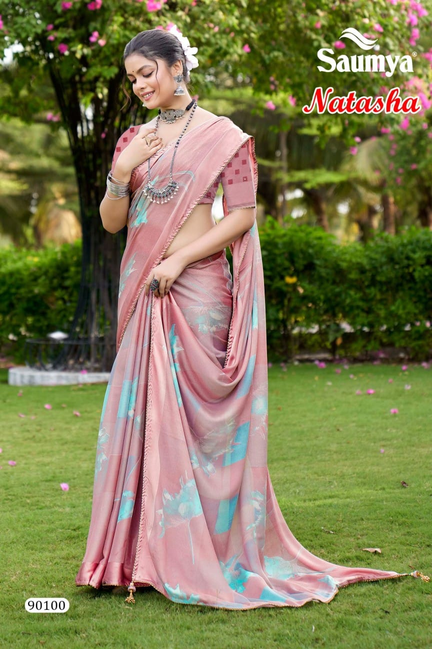 Natasha Vol 2 By Saumya Satin Designer Sarees Wholesale Price In Surat